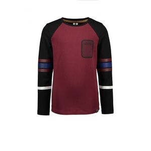 Boys' Burgundy and Black Long Sleeve Tee